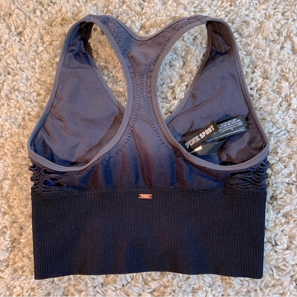Victoria’s Secret Pink Sports Top Black Grey Ombré Size XSmall - Picture 2 of 6
